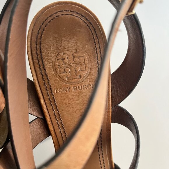 Tory Burch Brown Leather Heels - Picture 2 of 10